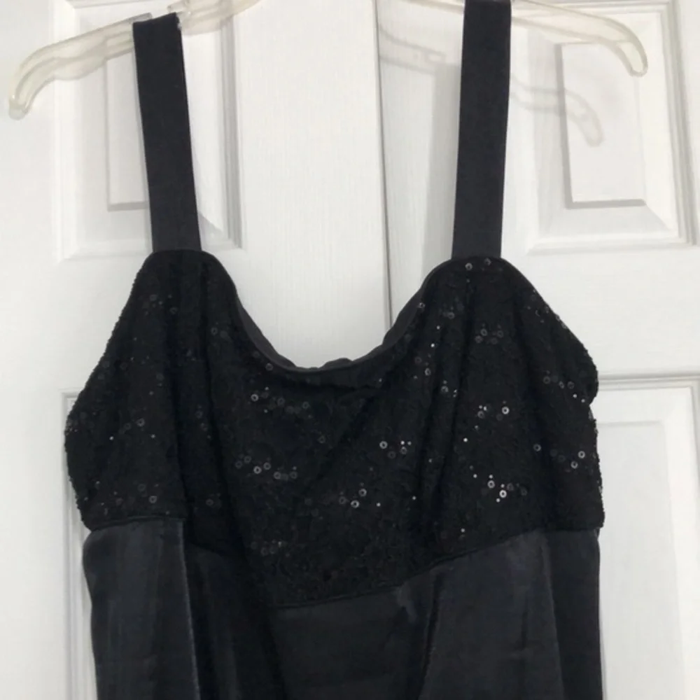 R&M Richards formal black midi dress size 22W plus‎ sequins
